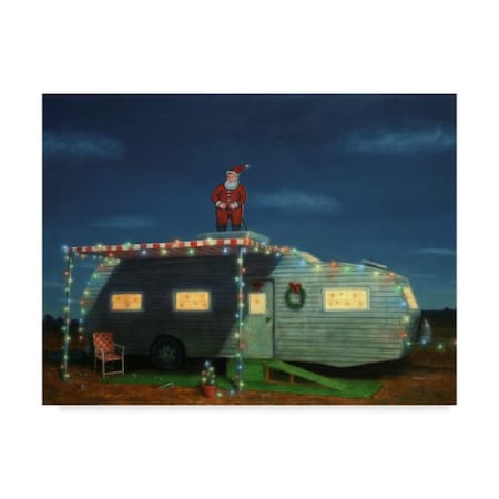 James W. Johnson 'Trailer House Christmas' Canvas Art,35x47